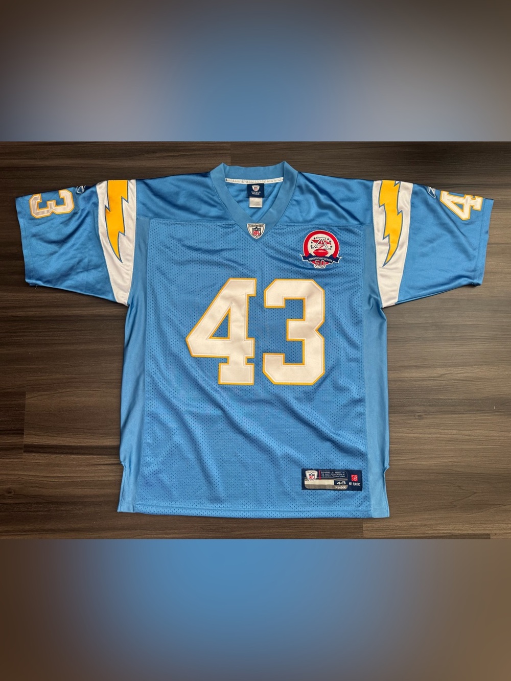Reebok San Diego Chargers Darren Sproles 50th Anniversary Stitched Jersey 48 XL